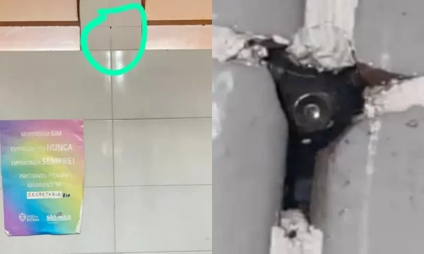 VÍDEO: aluno descobre câmera escondida em banheiro de escola estadual