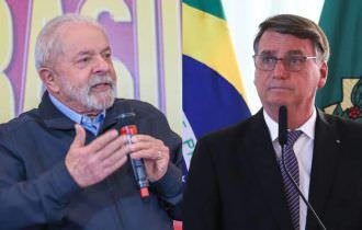 Ipespe: Distância entre Bolsonaro e Lula é a menor em 13 meses