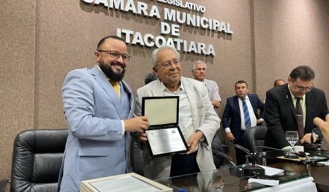 Por unanimidade, vereadores dedicam título de Cidadão Itacoatiarense a Amazonino Mendes