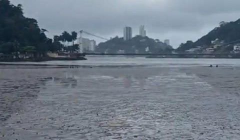 Após passagem de ciclone raro, mar “some” em São Vicente-SP e assusta moradores: “Loucura, hein?”