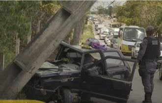 Urgente: Pai e filha de 3 anos ficam feridos após acidente em Manaus