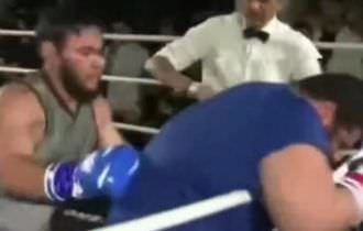 VÍDEO: ‘Hulk Iraniano’ vai mal e sofre nocaute bizarro no primeiro round em estreia no boxe