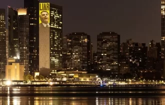 Projeção na ONU com imagem de Bolsonaro chama brasileiro de "vergonha"