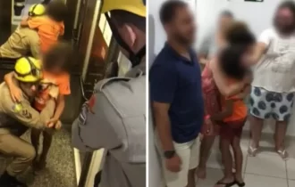 Vídeo. Menino de 8 anos é resgatado após ficar preso em elevador