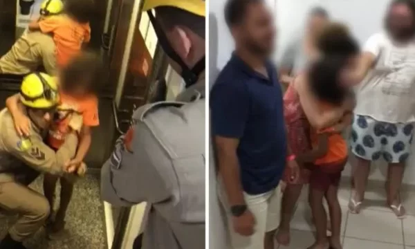 Vídeo. Menino de 8 anos é resgatado após ficar preso em elevador