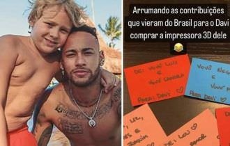 Filho de Neymar faz vaquinha para comprar impressora 3D: 'valores'