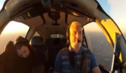 Vídeo: Piloto tira ‘brincadeira’ e assusta esposa com manobra no ar
