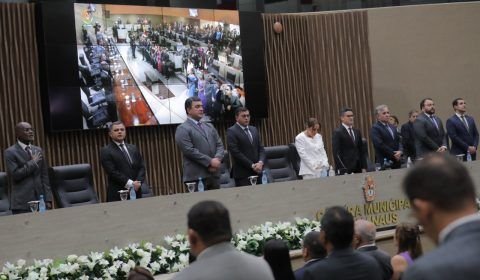 Em posse do novo presidente da CMM, Wilson Lima destaca harmonia e independência entre poderes