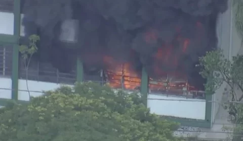Incêndio atinge escola na zona norte