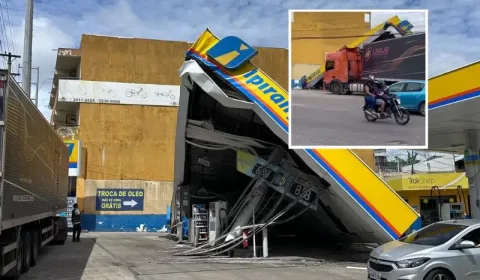 Vídeo: Caminhão desgovernado destrói posto de gasolina