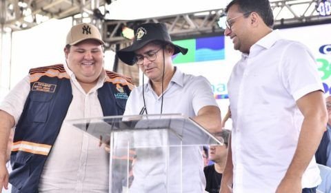 Wilson Lima e David Almeida assinam ordem de serviço para construção do parque Gigantes da Floresta