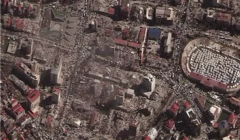 Foto de satélite italiano mostra cidade na Turquia após tremor