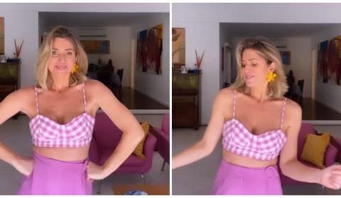 Leticia Spiller debocha de críticas por usar cropped