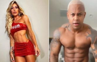 Lore Improta posa de barriga de fora, leva 'bronca' de Leo Santana e rebate: 'Pior é você sem camisa'