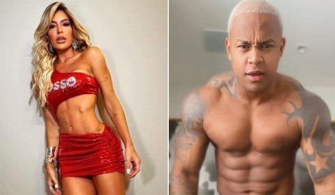 Lore Improta posa de barriga de fora, leva 'bronca' de Leo Santana e rebate: 'Pior é você sem camisa'