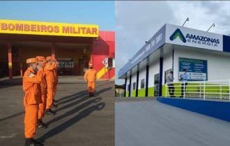Sem veículo em chama, corpo de bombeiros aciona Amazonas Energia