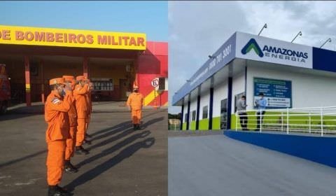 Sem veículo em chama, corpo de bombeiros aciona Amazonas Energia