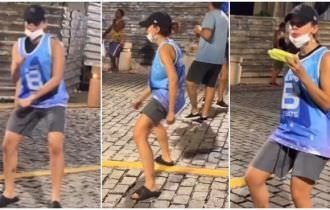 Veja vídeos: Anitta viraliza após usar disfarce para curtir o Carnaval na rua