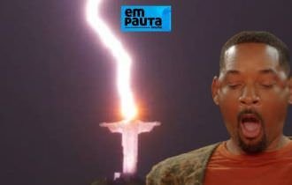 Will Smith compartilha foto de relâmpago que atinge Cristo Redentor 'vou endireitar-me'