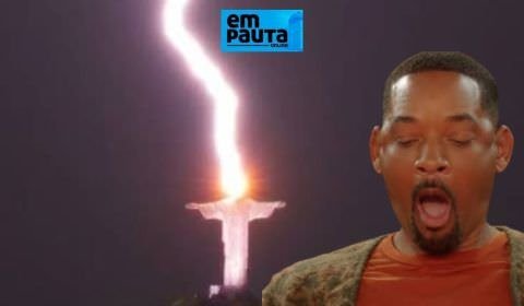 Will Smith compartilha foto de relâmpago que atinge Cristo Redentor 'vou endireitar-me'