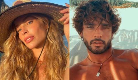 Grazi Massafera e Marlon Teixeira são flagrados aos beijos em aeroporto