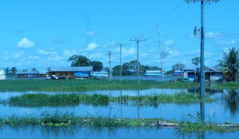 Cheia altera sistema de distribuição de energia no interior