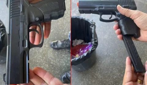 Estudante de 13 anos é detido com simulacro de arma em escola