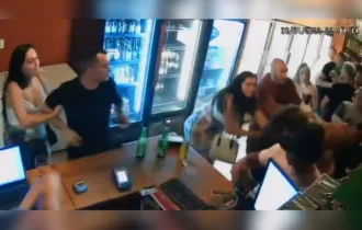 Imagens mostram cenas inusitadas em tiroteio em bar