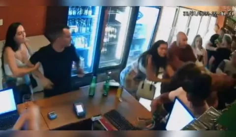 Imagens mostram cenas inusitadas em tiroteio em bar