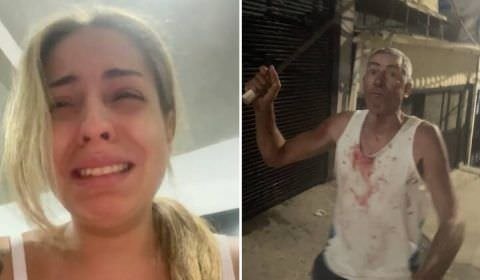 Influenciadora é agredida pelo pai com faca e espeto de churrasco; assista ao vídeo