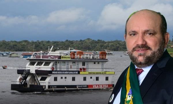 Nicson Marreira é primeiro prefeito da história de Tefé a fornecer atendimento em UBS fluvial 