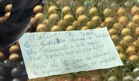 Pai mata motorista de aplicativo e deixa bilhete: `Abusou da minha filha'