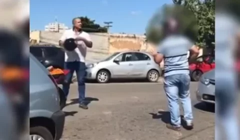 Personal que deu soco em ex aparece em vídeo durante briga de trânsito