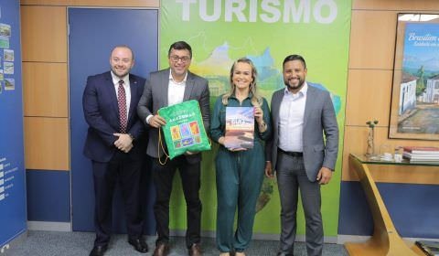 Wilson Lima se reúne com ministra do Turismo e apresenta dirigentes dos bumbás Caprichoso e Garantido