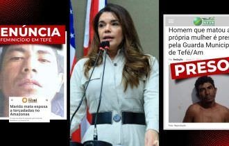 Deputada Alessandra Campelo informa sobre prisão de suspeito de feminicídio em Tefé