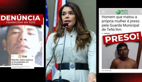 Deputada Alessandra Campelo informa sobre prisão de suspeito de feminicídio em Tefé