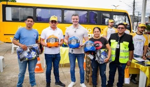 Detran Amazonas promove série de ações em Iranduba em alusão ao "Movimento Maio Amarelo"