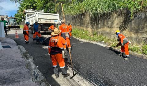 Prefeitura finaliza serviço de recapeamento asfáltico em via do conjunto Nova Jerusalém