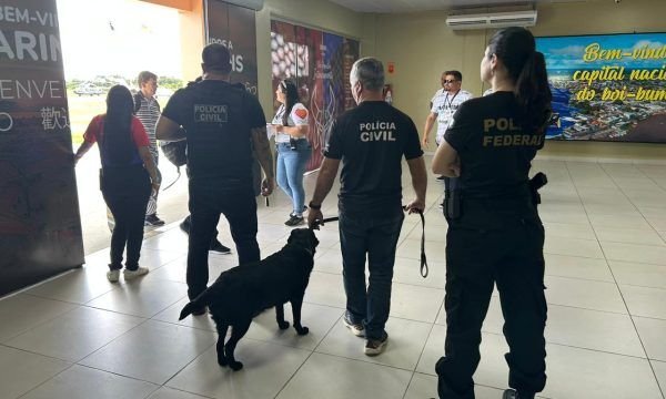 PF fiscaliza aeronaves no aeroporto Júlio  Belém na Operação Parintins 2023 