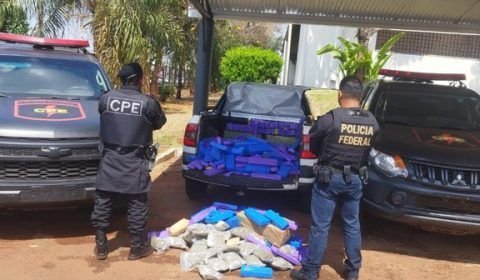 Operação conjunta intercepta veículo carregado de maconha