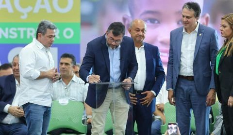 Com ministro da Educação, Wilson Lima lança ‘Amazonas + Alfabetizado’ e avança em ações para reforçar qualidade do ensino