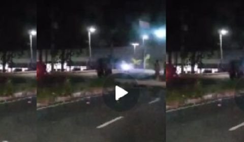 Acidente agora pouco na Avenida do Turismo sentido bairro