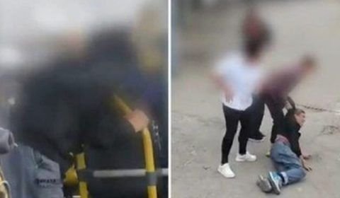 Mulheres arrastam suspeito de mostrar órgão genital em ônibus até batalhão da PM