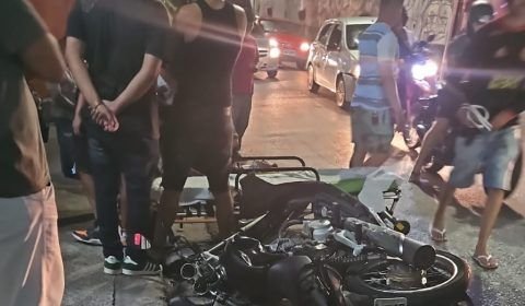 Acidente no bairro Colônia Santo Antônio deixa duas pessoas feridas