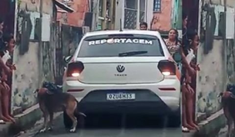 Ameaça a equipe de reportagem no bairro Coroado