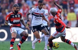 Bruno Henrique abre gol do Flamengo, Rodrigo Nestor empata