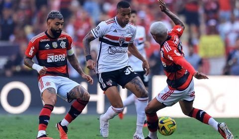 Bruno Henrique abre gol do Flamengo, Rodrigo Nestor empata