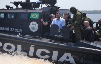 Governador Wilson Lima entrega lanchas blindadas ao sistema de segurança pública e vistoria Base Arpão 2