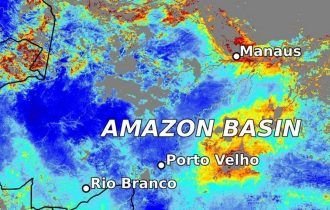 Imagem de satélite registra densa fumaça que cobriu Manaus