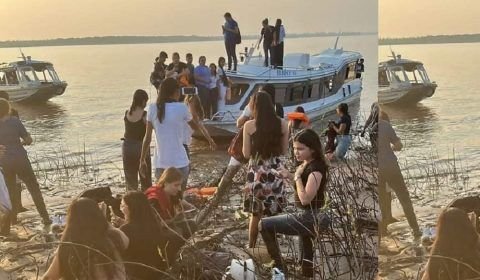 Lancha que transportava alunos faz parada emergencial em Manaus